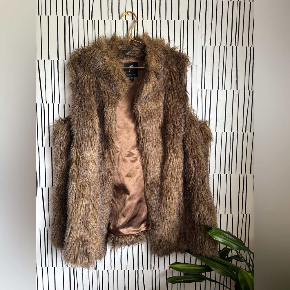 Rachel Zoe Faux Fur Brown Vest